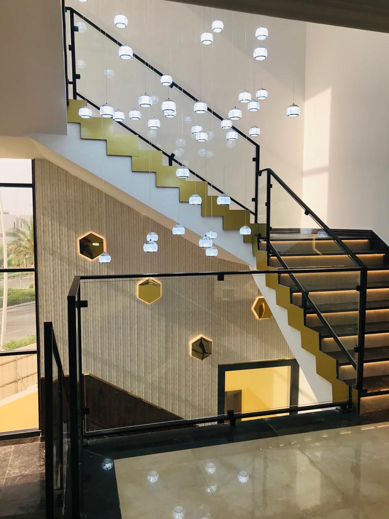 glass stair case